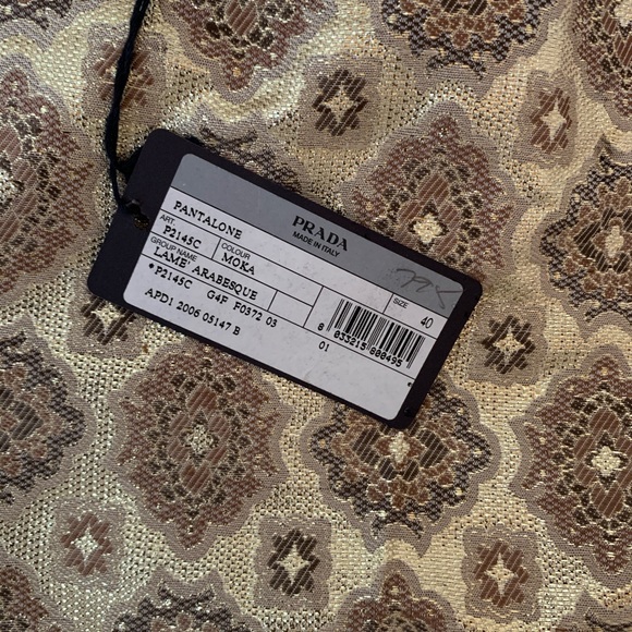 SOLD PRADA Metallic Gold Shorts - Picture 4 of 5